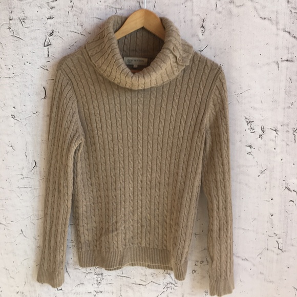 Jones New York Sweaters - JONES NEW YORK TAN COWL NECK SWEATER L